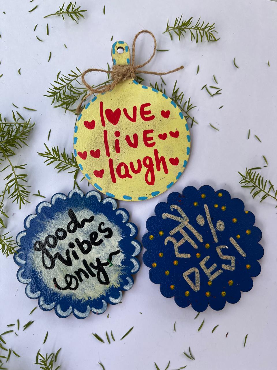 Good Vibes Only Handmade Wooden Magnet